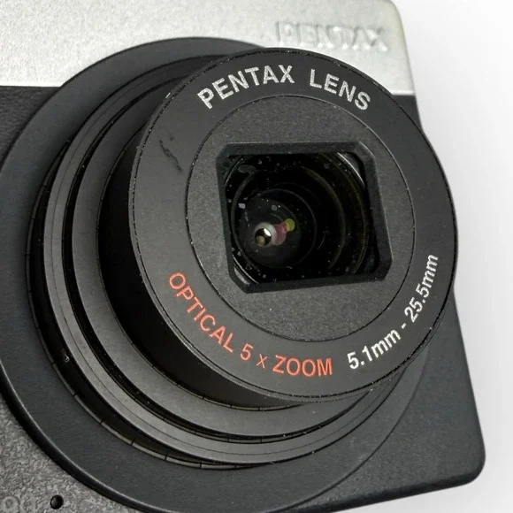 Pentax Optio H90 Digital Camera 12.1MP 5X Zoom w/ Box Case Charger Tested Works